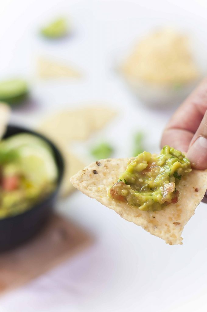 dipear nachos guacamole casero