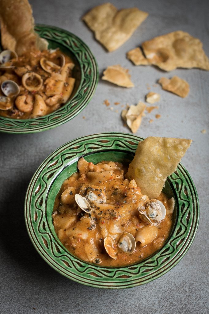 andrajos con bacalao tipicos de ubeda