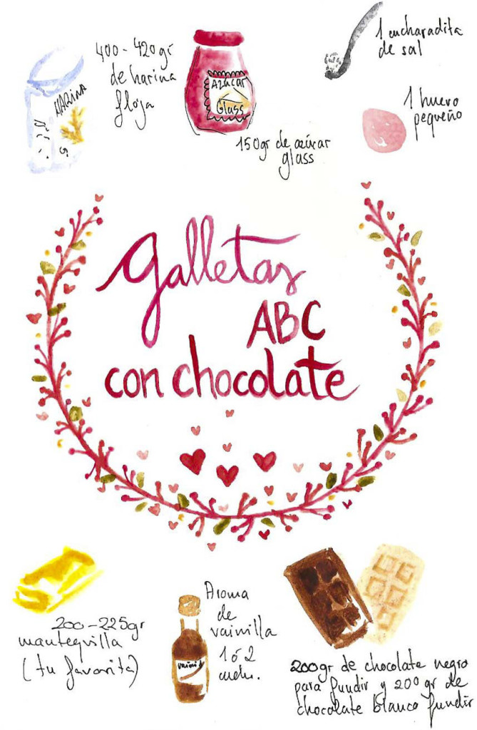 galletas corazon de chocolate