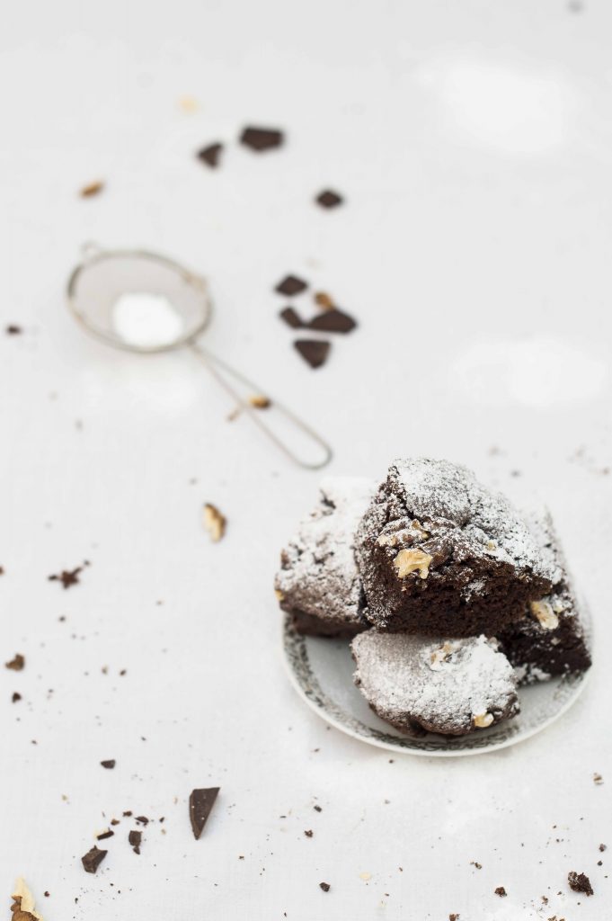 Brownie de chocolate con nueces