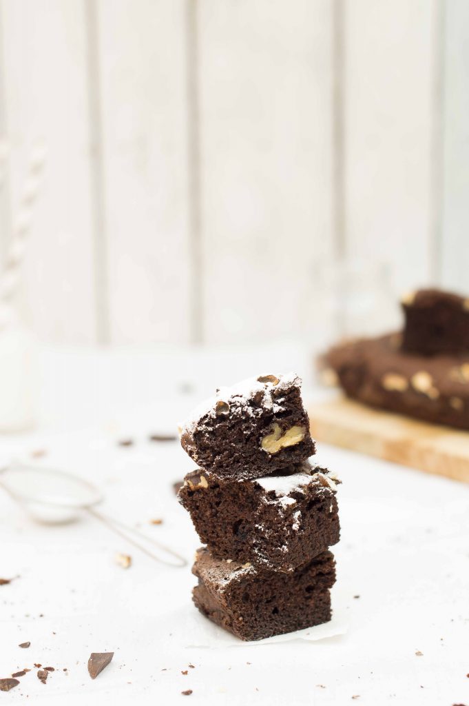 Brownie de chocolate con nueces