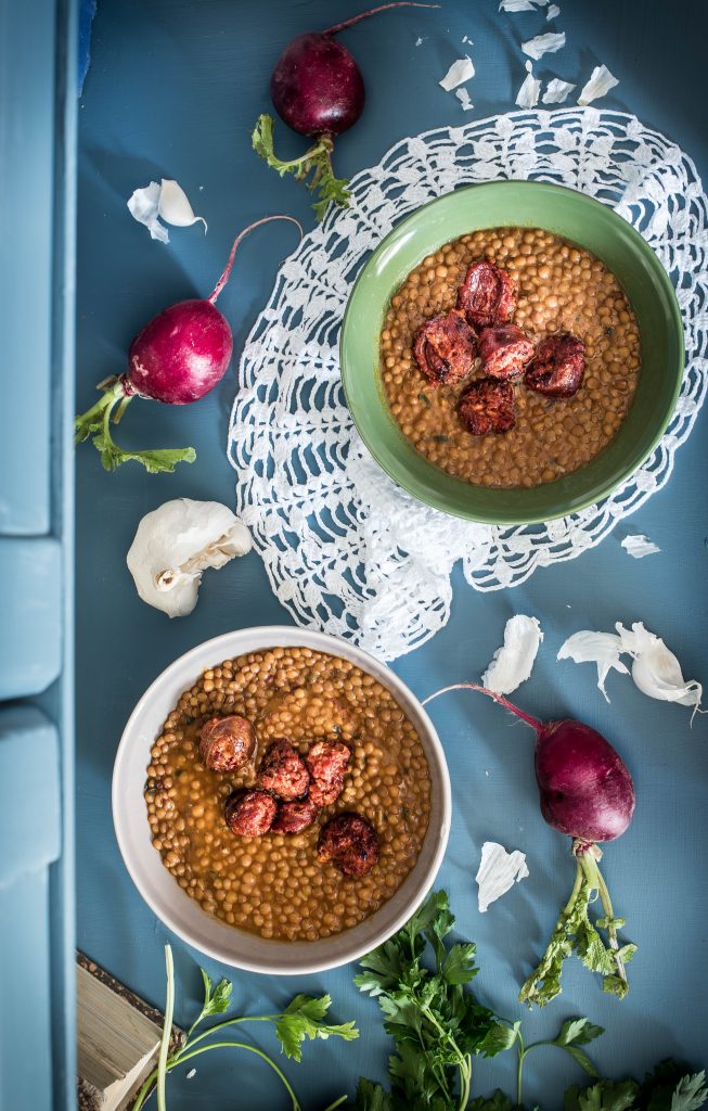 lentejas estofadas con chorizo