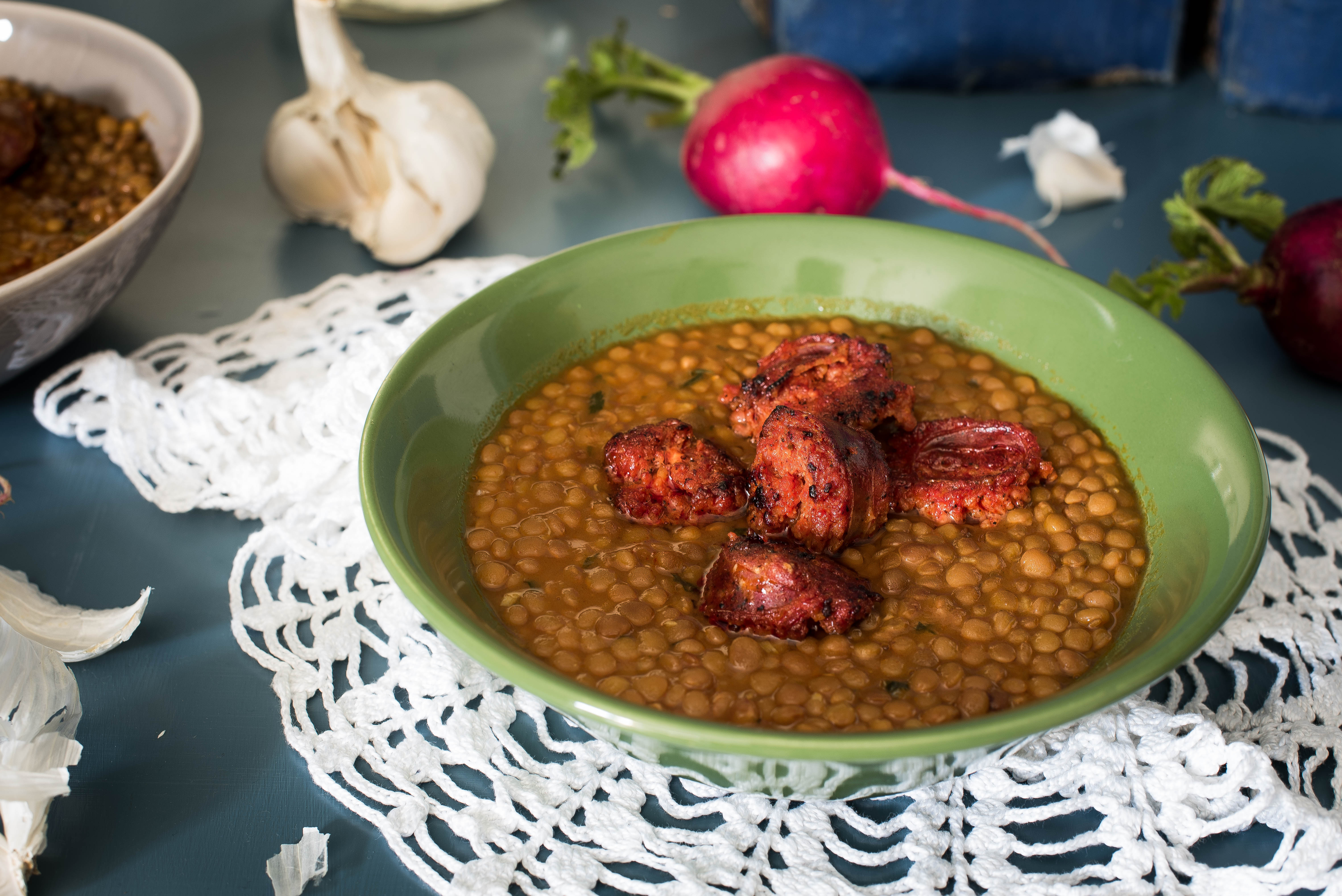 lentejas estofadas con chorizo