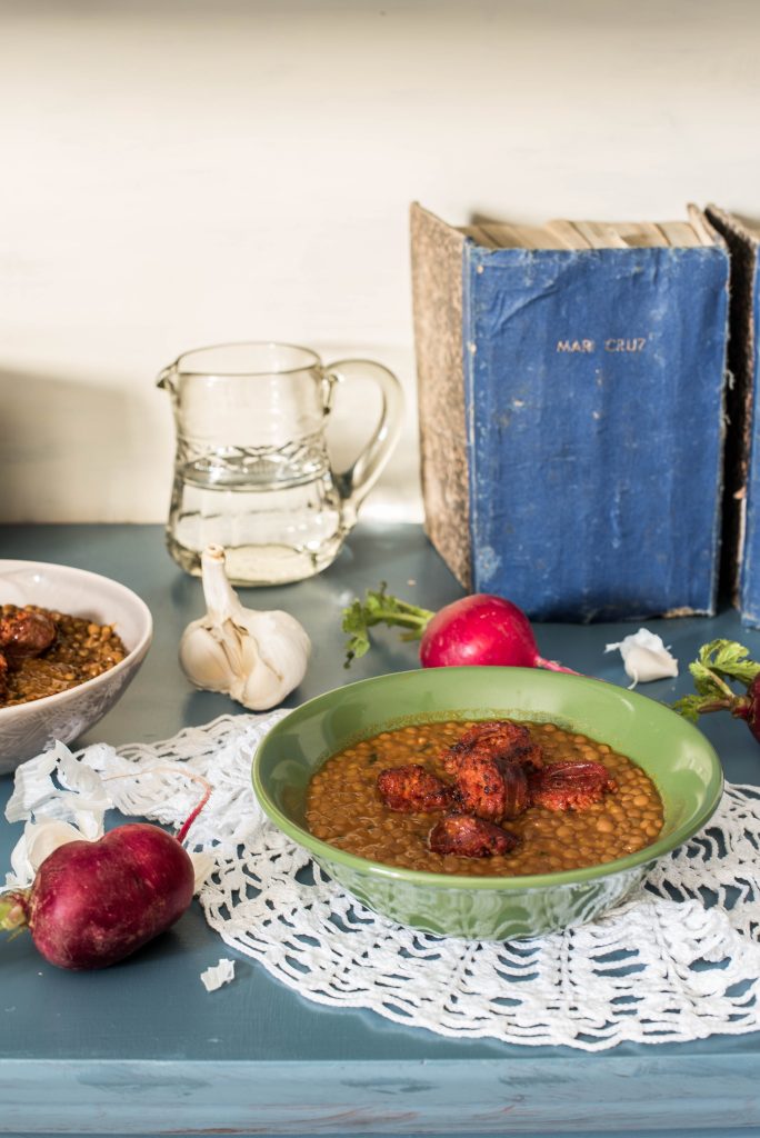 lentejas estofadas con chorizo