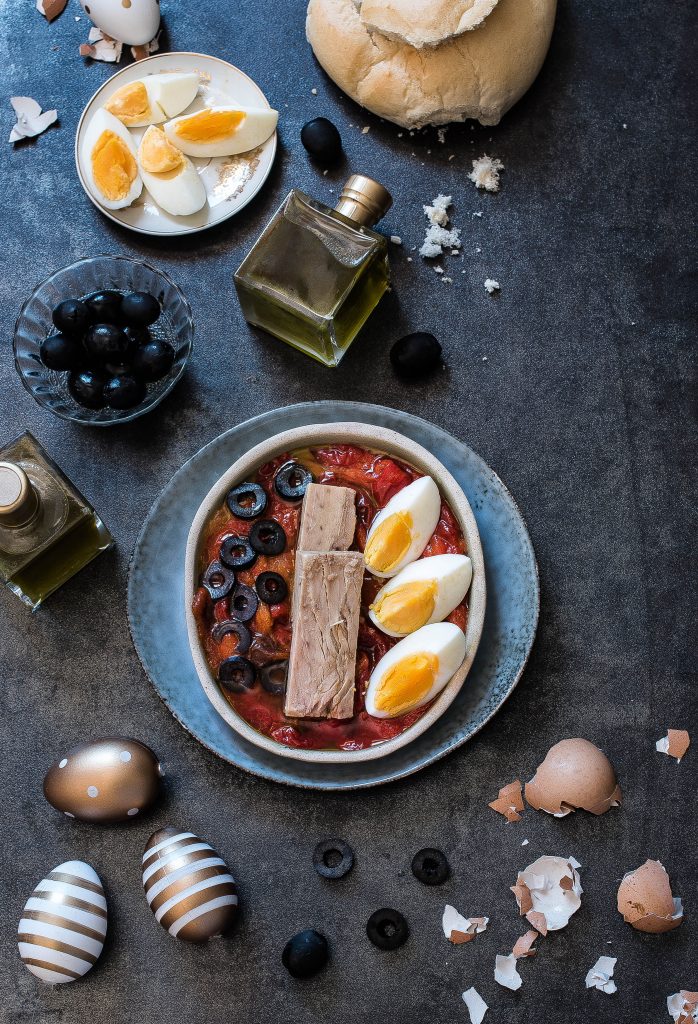 Pipirrana de pintahuevos de guarromán receta paso a paso